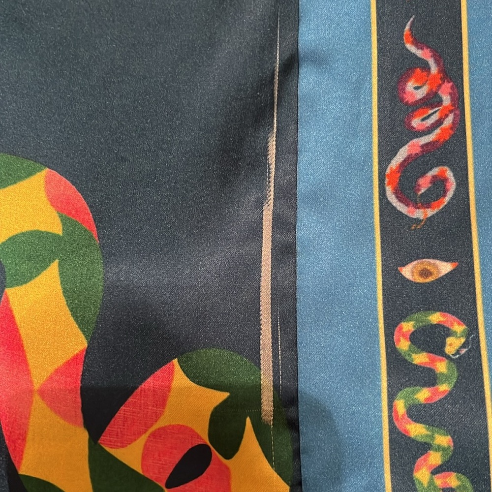 Silky Polyester Lounge Pants With Pockets Size L - Picture 8 of 8